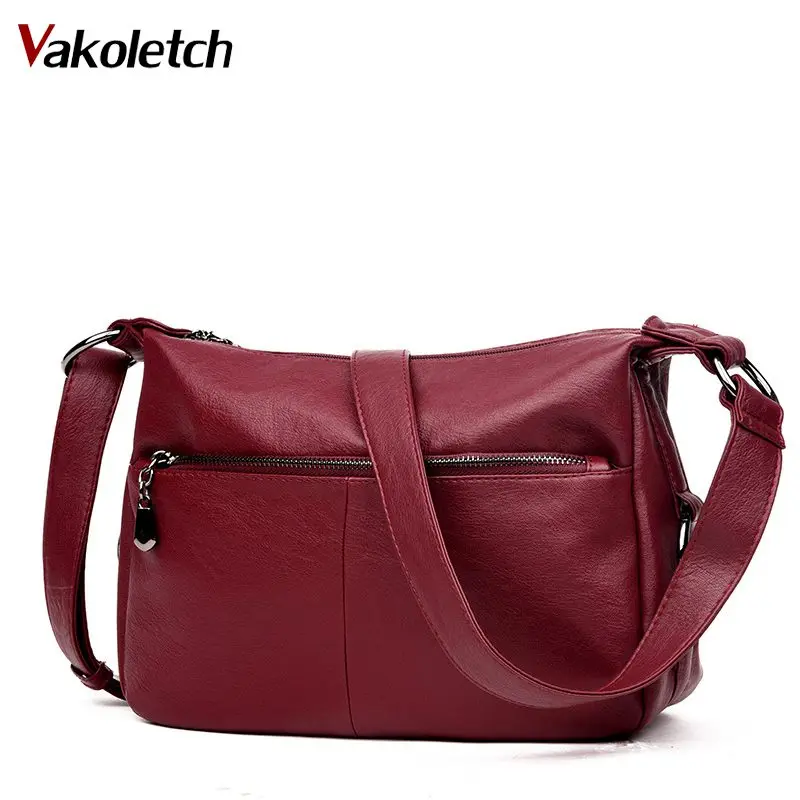 New Middle aged Female Bag Fashion Women Shoulder Bag PU Leather Lady