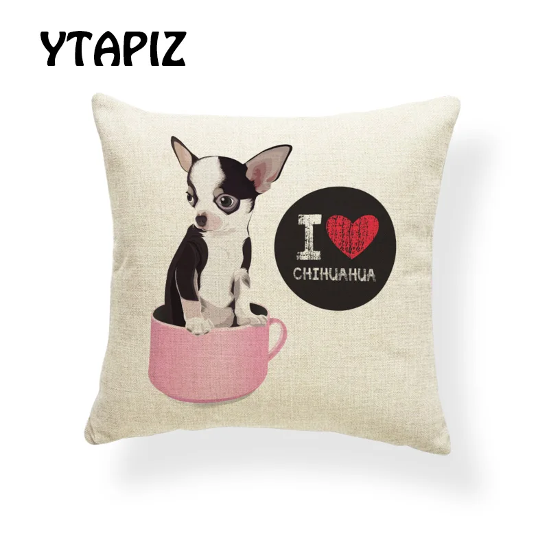 Персонализированные геометрические украшения для собак любовь черный розовый бультерьер Мопс Чихуахуа Бигль украшение для дома кровать наволочка