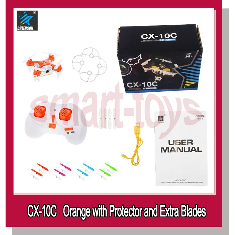 Cheerson CX 10C CX10C Mini 2 4G 4CH 6 осевой Карманный Радиоуправляемый квадрокоптер с защитой и