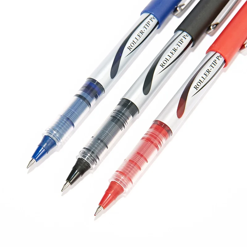 6 pcs/Lot 3 color roller ball pen for writing signature 0.5mm ballpoint