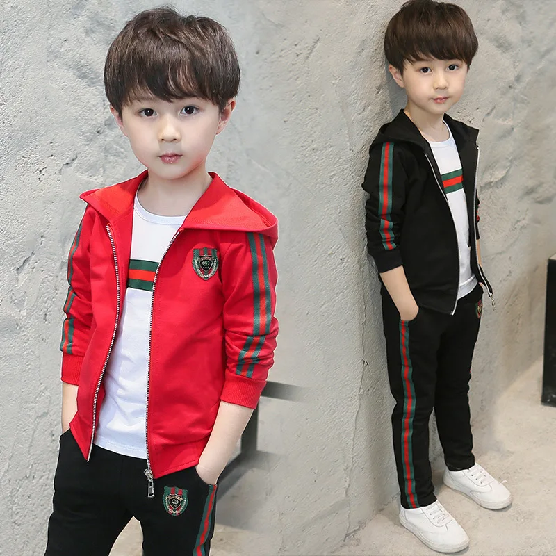 

2 pcs Boys set Spring Autumn Girls Cotton Sport set Jacket+pants Boys Tracksuit Baby Clothing Set WEAR for 4-13y