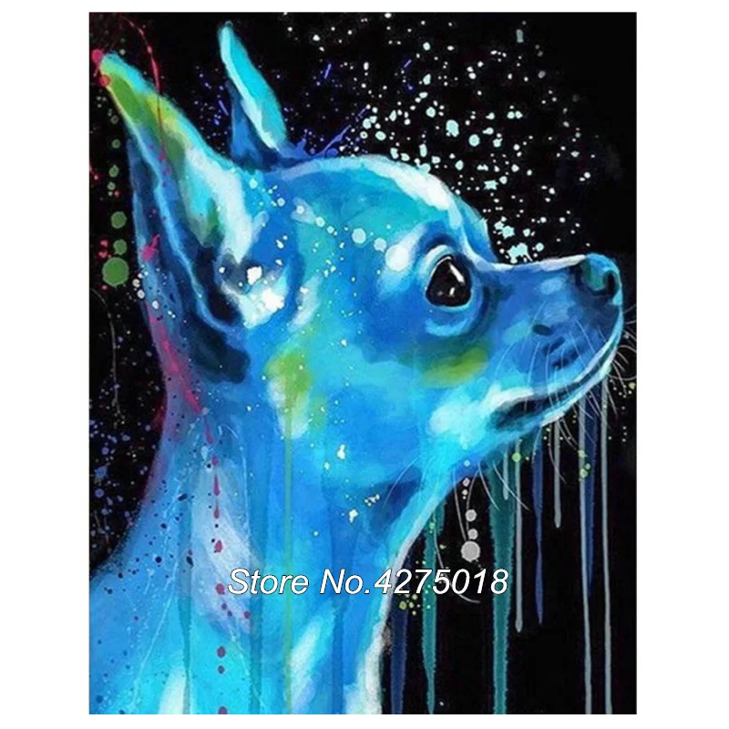 

New 5d diy diamond Painting Chihuahua dog pet picture mosaic rhinestone embroidery full square round drill cross-stitch YG723