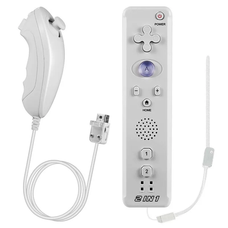 Wireless gamepad Built in Motion Plus Wiimote Remote Controller Nunchuck for wii 2 in 1 joystick joypad 