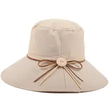 Женская хлопковая шляпа-ведро для взрослых-летняя Рыбацкая пляжная кепка#3Y24