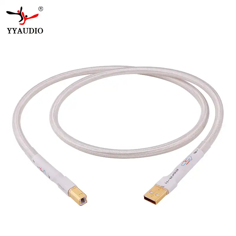 Посеребренный Hi Fi usb кабель высокого качества 6N OCC типа A B DAC USB для передачи