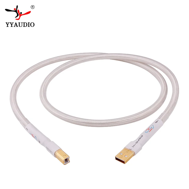 Best Offers Silver-plated Hifi usb Cable High Quality 6N OCC Type A-B DAC Data USB Cable Best Offers Silver-plated Hifi usb Cable High Quality 6N OCC Type A-B DAC Data USB Cable