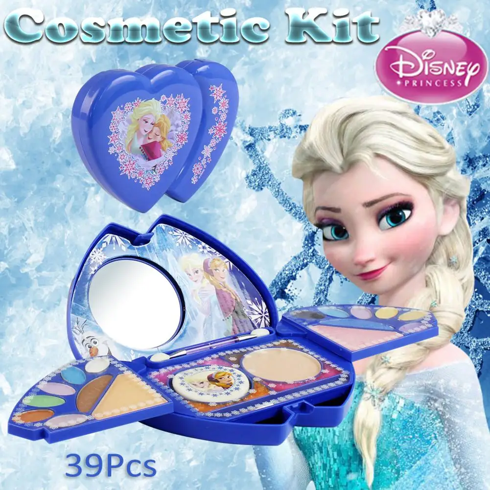 

39pcs/set Cosmetic Kit for Disney Frozen Series Makeup Set for Girls Practice Make Up Toy Mini Portable Party Cosmetic Tool Gift