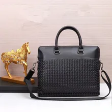 Kaisiludi кожаная тканая Мужская сумка Сумка Деловая баннер воловья кожа мужской портфель Компьютерная сумка для отдыха сумка на плечо