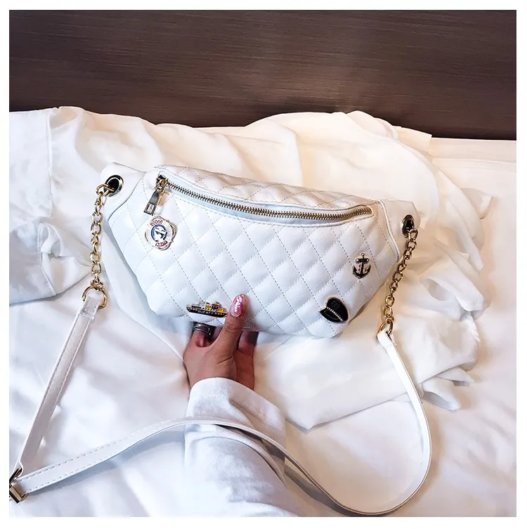 

ins newest Multifunction Waist Bag Women Fanny Pack Messenger Bag Ladies Crossbody Shoulder PU Leather Chest Belt Bag Bum bolsos