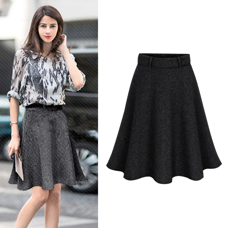 Autumn Women Elastic Waist Plus Size A-line Skirts Hip Slim Medium-long Loose Plus Size Skirts Large Size Skirts Autumn Women Elastic Waist Plus Size A-line Skirts Hip Slim Medium-long Loose Plus Size Skirts Large Size Skirts