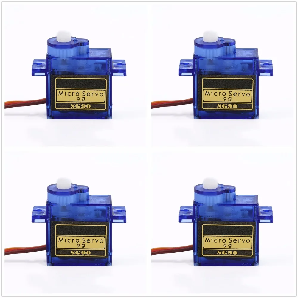 

4pcs SG90 High Torque 9g Servos Plastic Motor for Helicopter Model Airplane Mini Motors