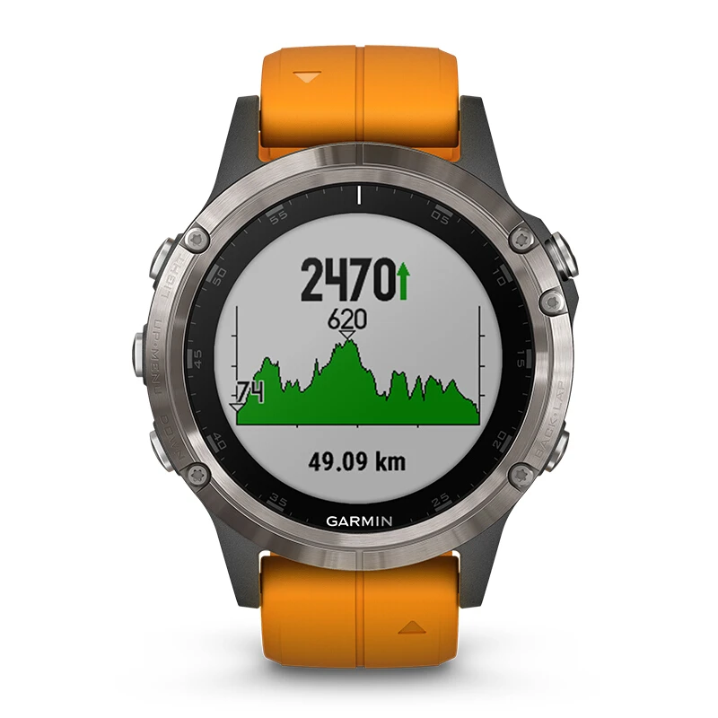 GARMIN, Fenix 5 Plus,Premium Multisport GPS Smartwatch, Features Color,  Heart Rate Monitoring, Garmin Pay, Titanium with Orange|Digital Watches| -  AliExpress