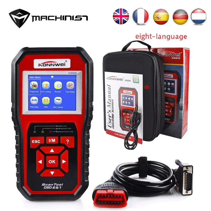 

KW850 OBD2 Scanner Auto Diagnostic Scanner OBD2 Car Code Reader Scanner Erase Errors Auto diagnostic tool for VAG BMW Toyota