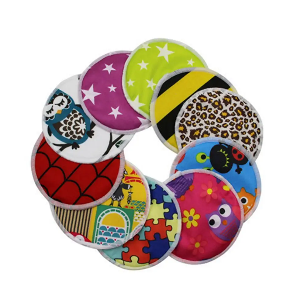 

4 Pcs Great Quality Practical Bamboo Fiber Waterproof Anti-spill Washable Nursing Breastfeeding Pads Mats