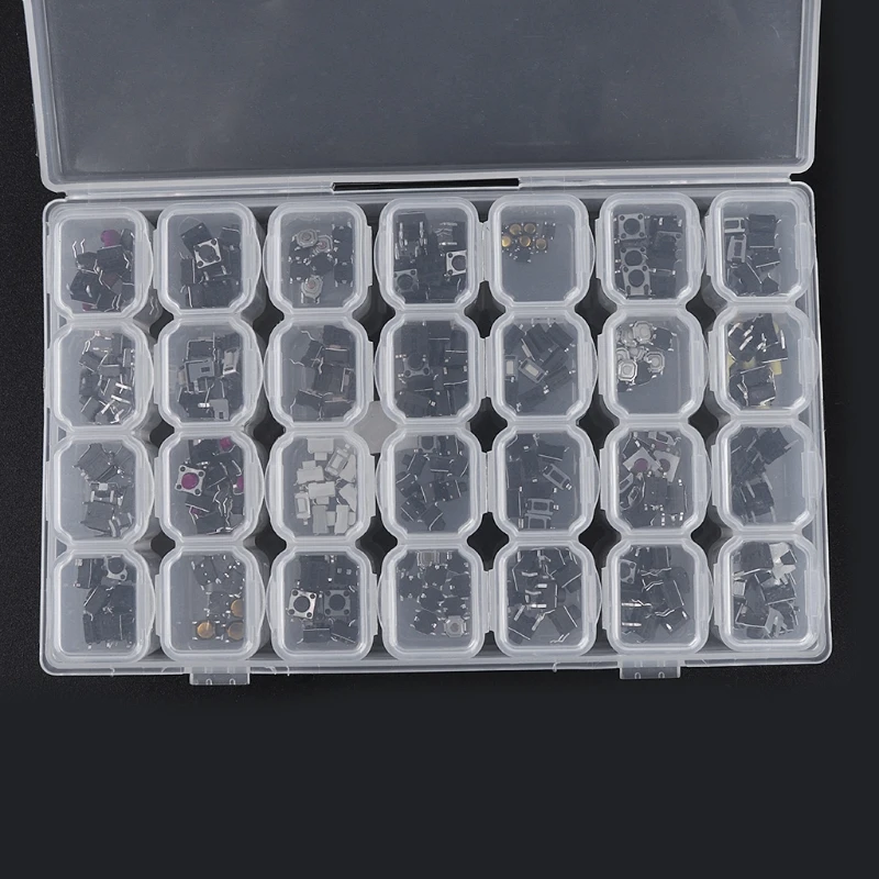 

28 Types 280pcs Tactile Push Button Switch Car Remote Button Microswitch Tools Part For Car Remote Air Conditioning Audio
