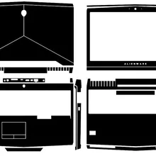 Ноутбука углеродного волокна кожи Стикеры чехол для выпуска Alienware 17 R5 AW17R5 17," с Tobii глаз трекер