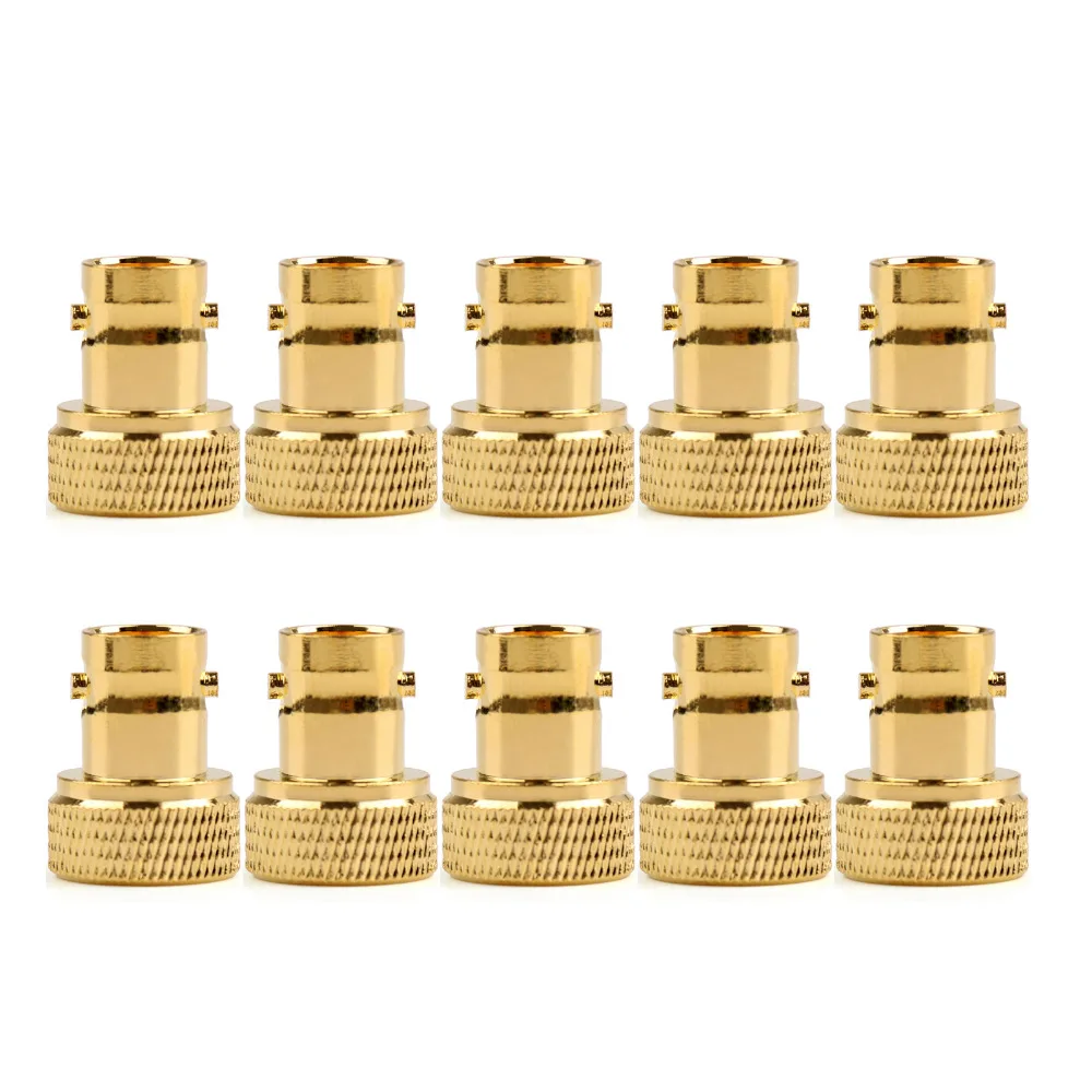 

Areyourshop Adapter BNC Female Jack Plug To SMA Male Plug RF Connector Gold Plating F/M 10PCS High Quality Wires Connector