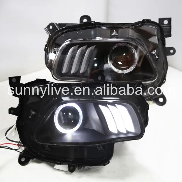 

For Jeep for Cherokee LED Head Light Angel Eyes 2014-2015 year with DRL function for Mustang style LF