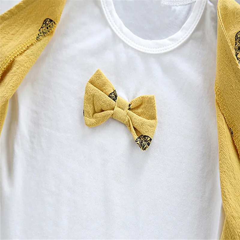 Children's clothes 2019 new Infant Baby Boys Summer Gentleman Print Short Sleeve Bow Shirt+Shorts Pants Sets  (15)