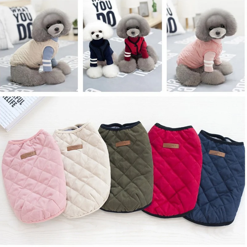 Winter Dog Jacket Pet Dog Clothes for Small Dogs Pet Coat Warm Puppy Suit Cotton Clothing for Dogs Thicken Clothes Chihuahua 35S