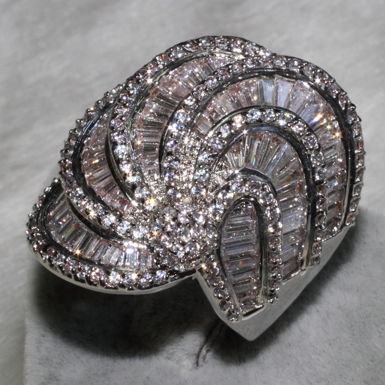 

Wholesale Fashion Rings mix size 6PCS PER LOT AAA zircon, has 156 Pebble Grain, T 79 grain drill ALW1412 big ring for women