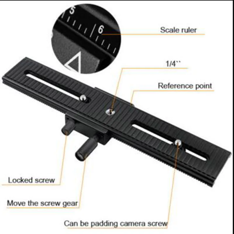 Macro Focusing Rail Slider Trimming Metal Tripod Movable Range 2 Way 1/4\ Macro Focusing Rail Slider Trimming Metal Tripod Movable Range 2 Way 1/4\