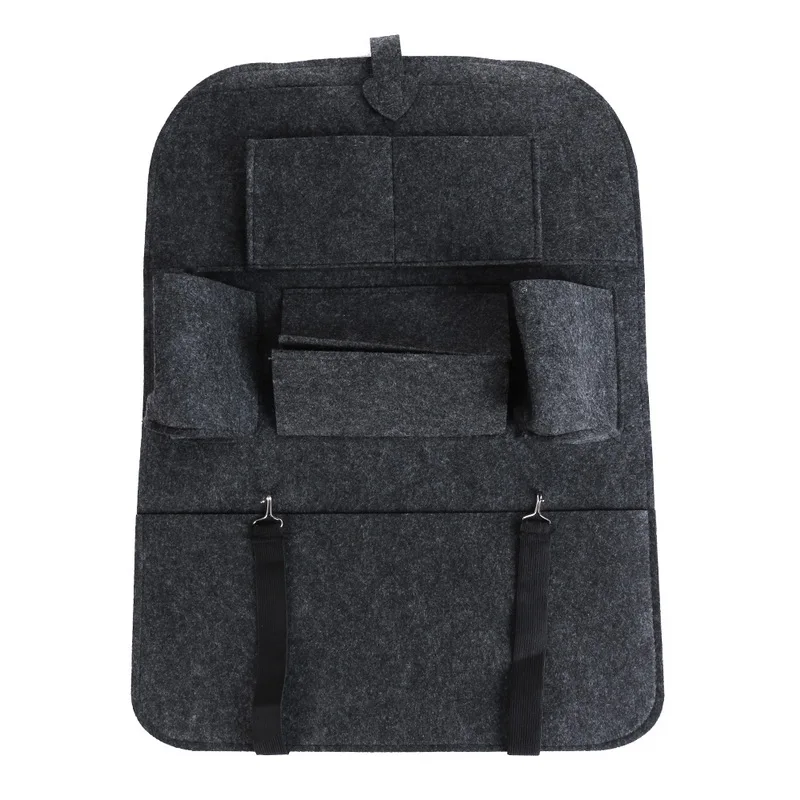 SHUJIN, брендовая Автомобильная дорожная сумка, универсальная, на заднее сиденье, органайзер, авто, мульти-карман для мусора, коробка для салфеток, подвесной карман для хранения, контейнер - Цвет: dark grey