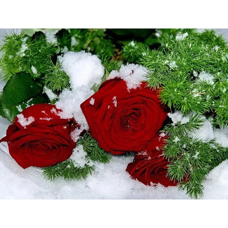 Diamond Mosaic Flower Christmas DIY Diamond Painting Full Square Diamond New Arrival Home Diamond Embroidery Rose