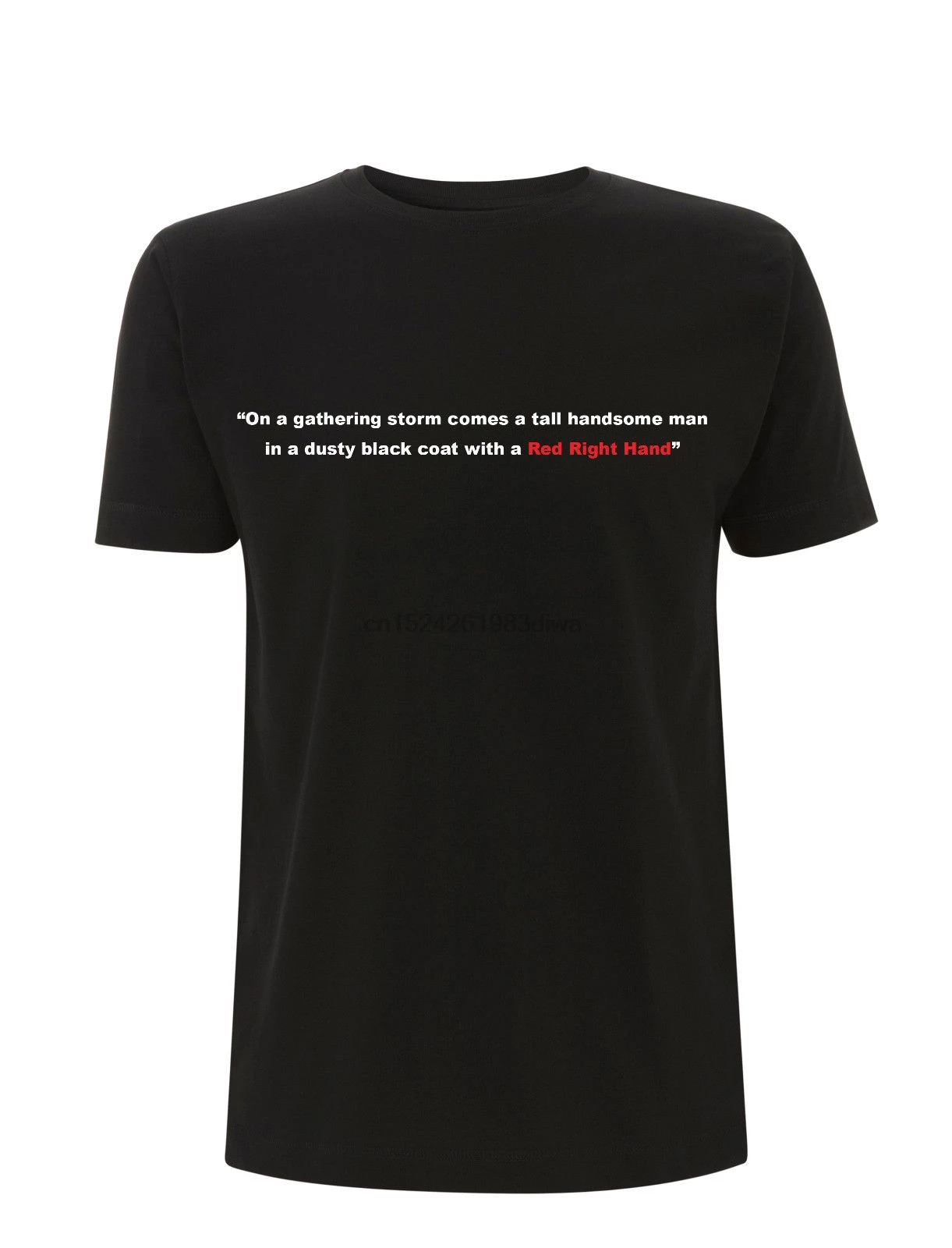 Lowered Nick Cave The Bad Seeds Red Right Hand Lyric T Shirt