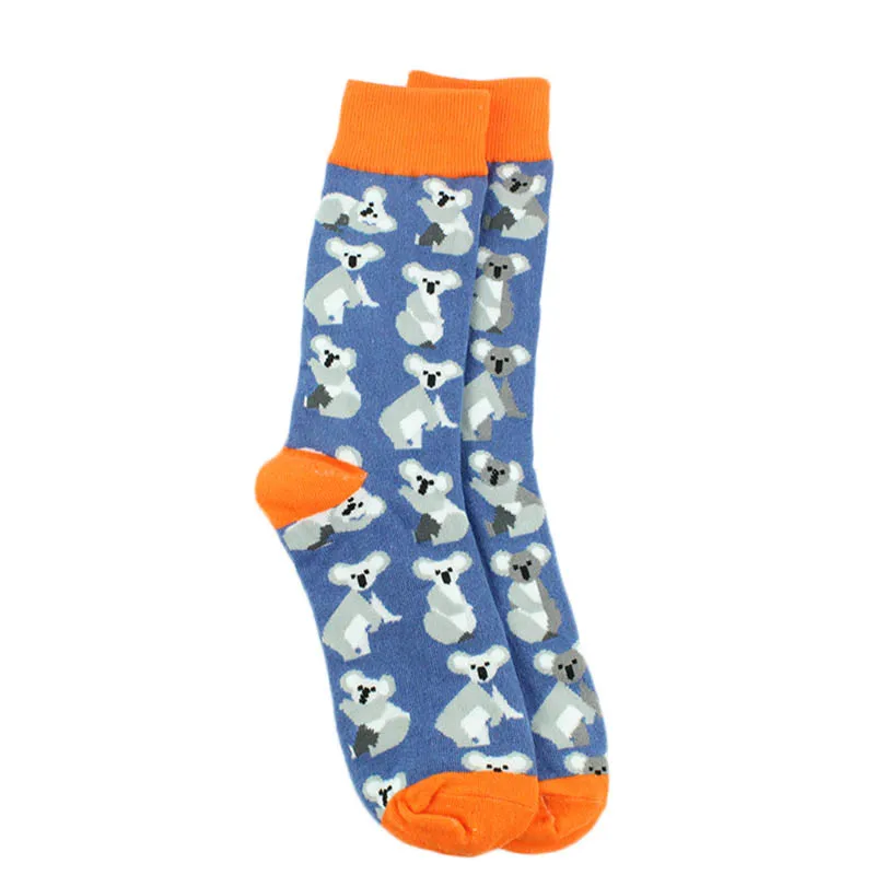 Мужские хлопчатобумажные забавные носки Harajuku креативные животные еда счастливые мужские носки Свадебные новые носки claetines Hombre Divertidos - Цвет: 3