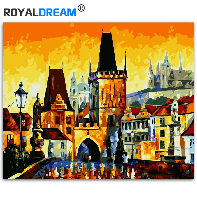 

ROYALDREAM DIY Painting By Numbers Kit Acrylic Paint By Numbers HandPainted Oil Painting On Canvas Home Decor For Living Room