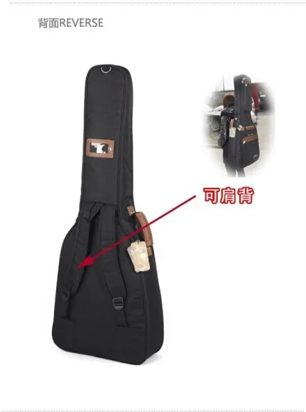Портативный 4" водонепроницаемый большой чехол для гитары Carry Case качество утолщение сумка баллады анти-погремушка двухсторонний чехол для акустической гитары