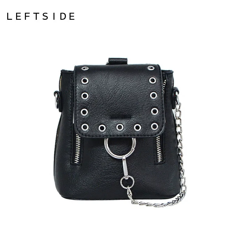 

LEFTSIDE Mini Multifunction Bag 2017 Women Pu Leather Backpack Children Backpacks Famous Brand Crossbody Bag Teenage Black Red