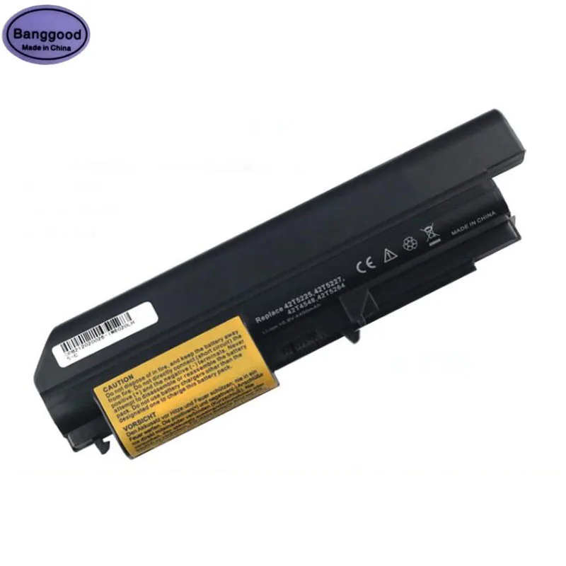 

10.8V 4400mAh 6 Cells Laptop Battery Pack for LENOVO ThinkPad 42T5262 R61 T61 R61i R61e R400 T400 Series(14-inch Wide Screen)