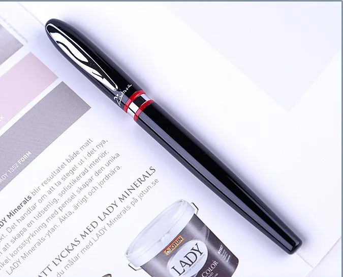 Vermelho e Preto Clipe de Prata Material de Escritório Lote Montmartre Picasso 907 Roller Ball Pen Bola Caneta Pimio Canetas 13.6*1.3 Centímetros 1 pc - 5 Canetas de gel