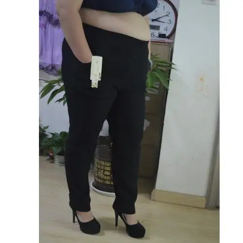 Женские длинные штаны, винтажные, большие размеры 7XL, высокие эластичные брюки-карандаш, высокие облегающие брюки, Pantalon Tail Haute femm