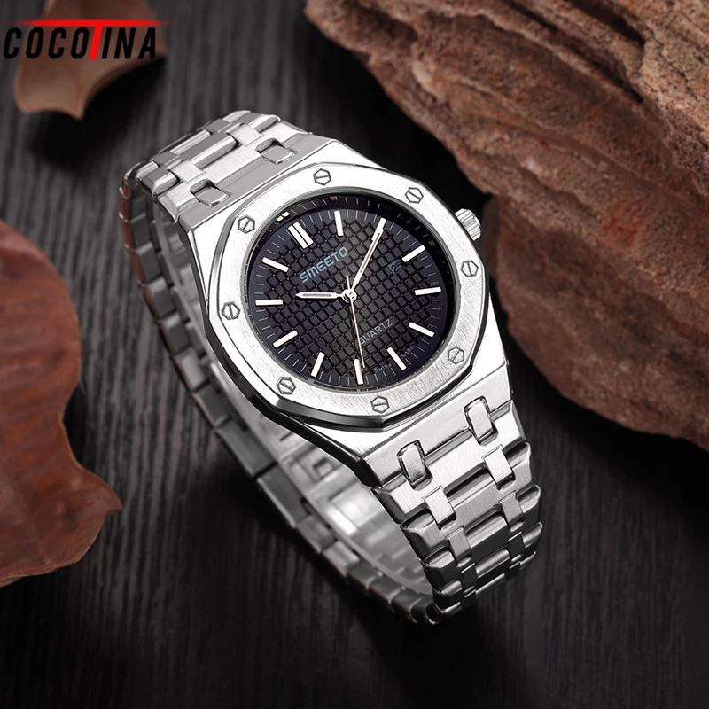 

COCOTINA 2017 New Fashion Wrist Watch Waterproof Stainless Steel Quartz Watch Relogios Masculino Clock Somi Map HL0655
