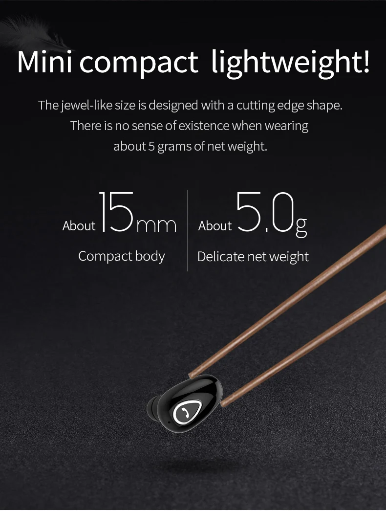 Mini Bluetooth Earphone Headset Wireless Sport IPX5 Waterproof Earbud Hands-free Fone De Ouvido Sweatproof For Car Driving Phone