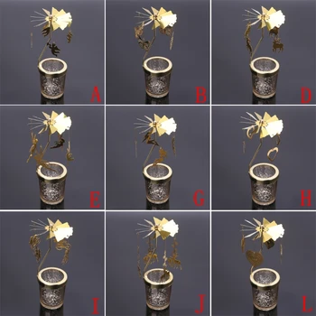 

New 2018 Xmas Rotating Spinning Carousel Tea Light Candle Holder Center Home Decoration Gifts Wedding Decoration 2018