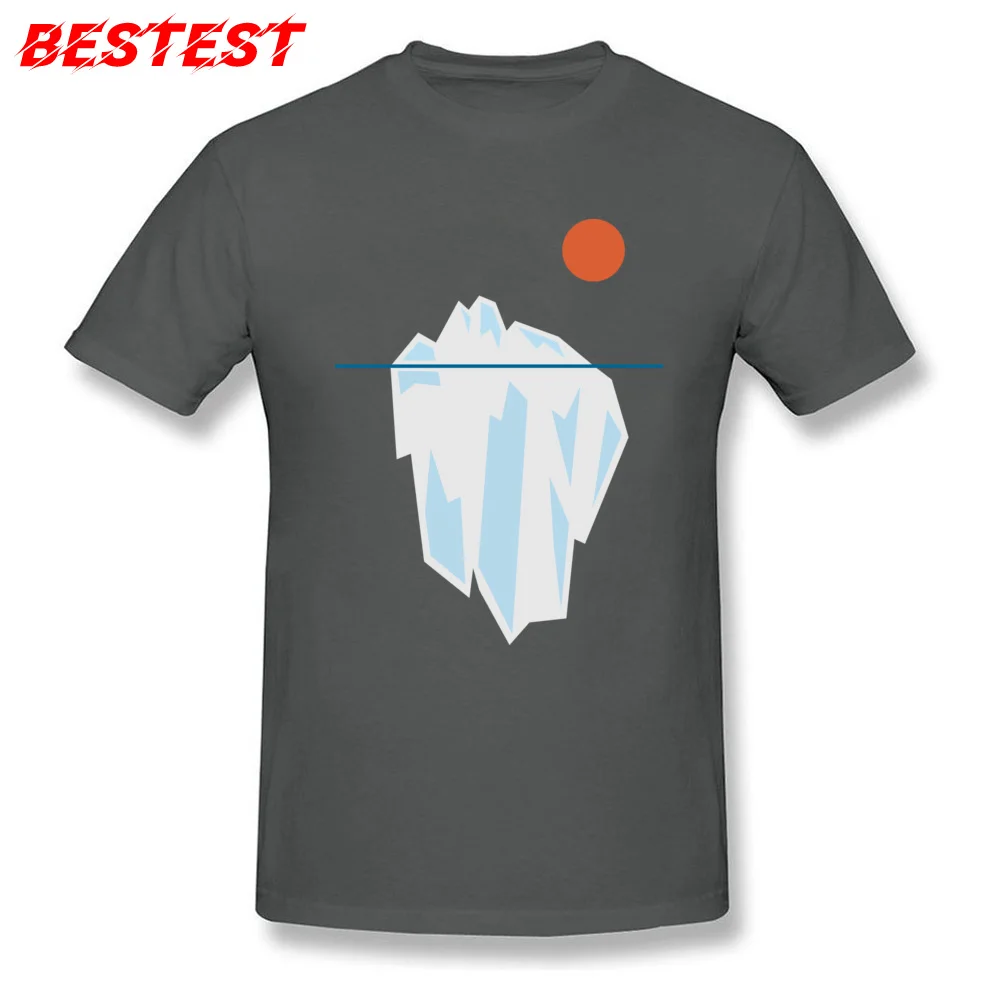 Normal Iceberg O-Neck T-Shirt Fall Tops & Tees Short Sleeve for Men Dominant Pure Cotton Print Tshirts Drop Shipping Iceberg carbon
