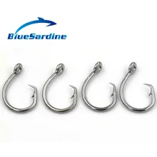 BlueSardine 10 шт. Большие размеры рыболовные крючки Anzol Peche углеродистая сталь морской Рыболовный крючок