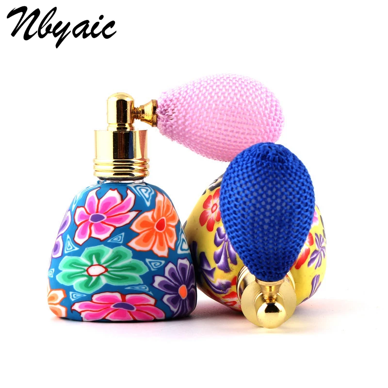 Nbyaic 1 шт. Мягкая Керамическая стеклянная бутылка пустая бутылка для парфюма, полная цветов, очень элегантная подушка безопасности, флакон для духов