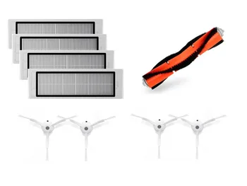 

New 1pcs main brush + 4pcs hepa filter+4pcs side brush for Xiaomi mijia robot roborock s50 s51 roborock 2
