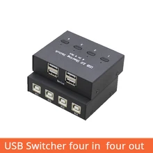 4 port usb printer sharing switcher device 4 in 4 out computer mouse and keyboard file sharing device Share 4 USB devices