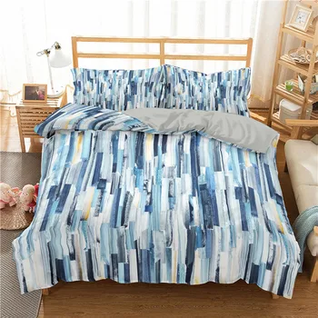 

ZEIMON Geometric 3D Bedding Sets Comforter Cover Colorful Home Decor Decorative 3 Piece Duvet Cover Sets Bed Set Bedclothes