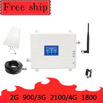 

2G 3G 4G 70dB Mobile Cellular Signal Repeater GSM 900 LTE DCS 1800 WCDMA 2100mhz Triple band Cell Phone Signal Booster Whip