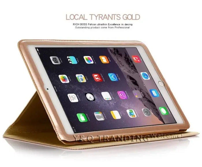 Ultrathin Cowhide Genuine Leather Case for Apple iPad Real Leather Business Stand Smart Cover for iPad (6)