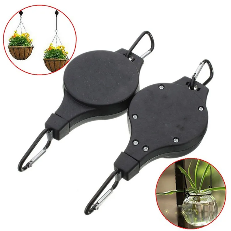4Pcs High Quality Retractable Basket Hanging Pull Down Hanger Pulley