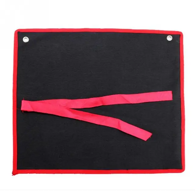 8/12/14 Pockets Canvas Spanner Wrench Tool Roll Up Storage Bags Organizer Pouches Case With Hanging Holes Tool Bag