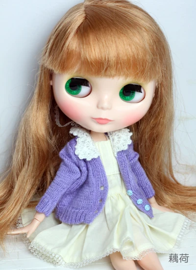 Свитер кардиган с белым воротником доступен для Blyth Azone Dal momoko Pullip Jerryberry кукольная
